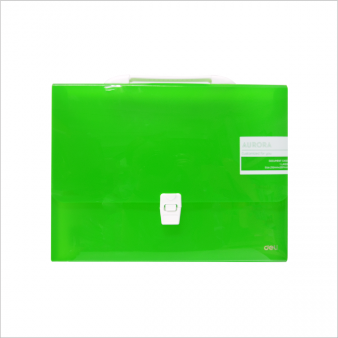 กระเป๋าเอกสาร [Deli] B50452 A4 เขียว  