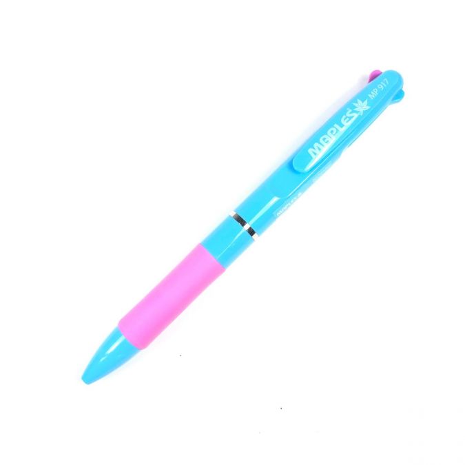 ปากกา 3 สี [MAPLES] MP917 ฟ้า