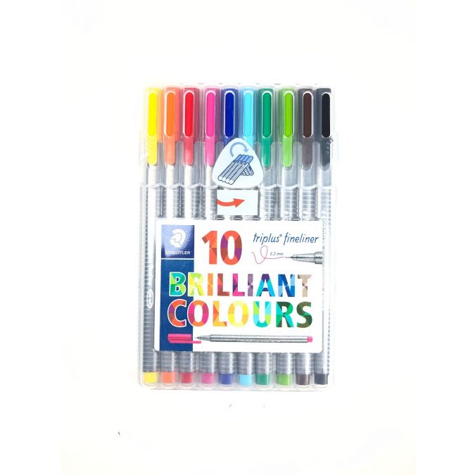 ชุดปากกา [Staedtler] Triplus fineliner 10 สี 