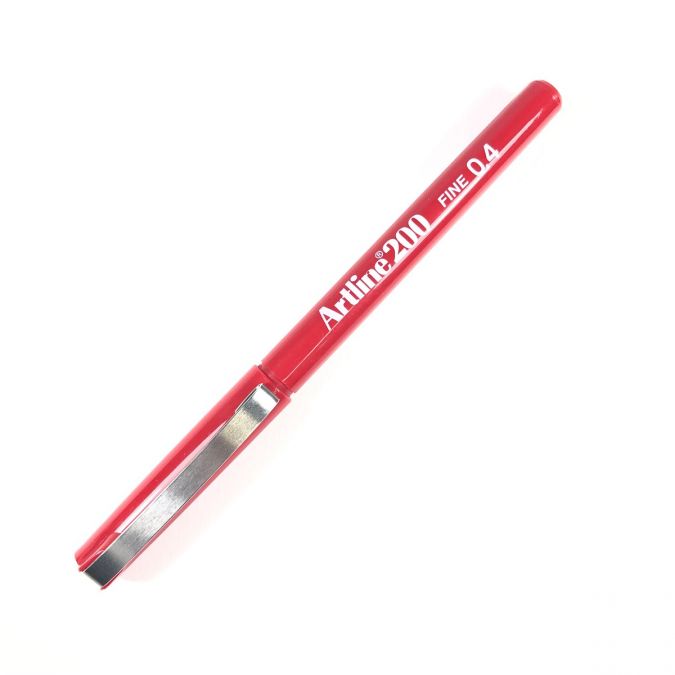 ปากกาหัวเข็ม [Artline] EK-200 RED
