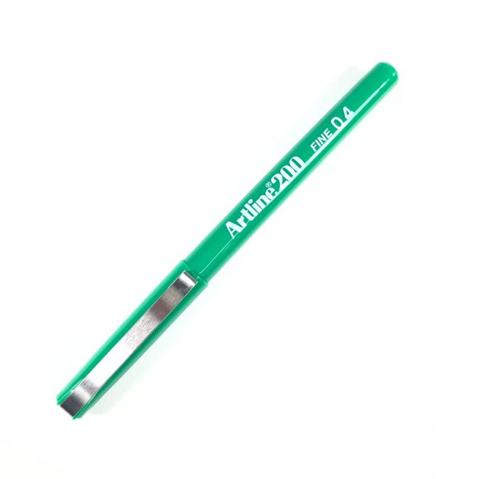 ปากกาหัวเข็ม [Artline] EK-200 GREEN