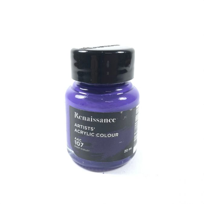 สีอะคริลิค [Renaissance] #107 deep violet 20 ml.   
