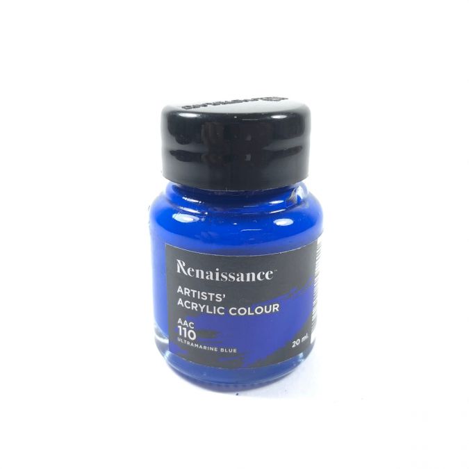 สีอะคริลิค [Renaissance] #110 ultramarine blue 20 ml.