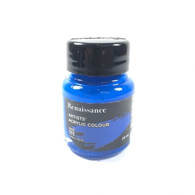 สีอะคริลิค [Renaissance] #111 cobalt blue 20 ml.   