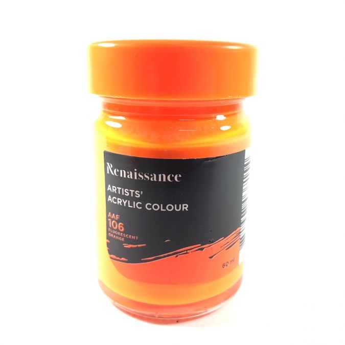 สีอะคริลิคสะท้อนแสง [Renaissance] #106 orange 60 ml.   
