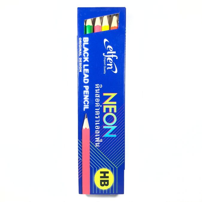 ดินสอ [elfen] neon HB/12