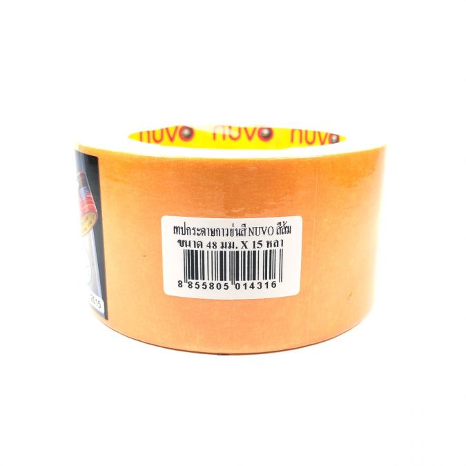 กระดาษกาวย่นสี [NUVO] 48mmx15y ส้ม      