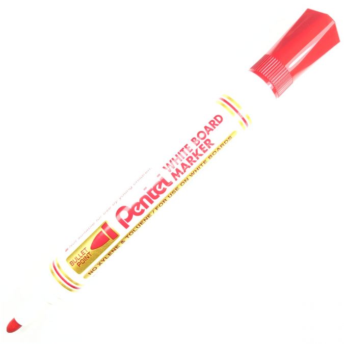 ปากกาไวท์บอร์ด [PENTEL] MW85-B แดง   