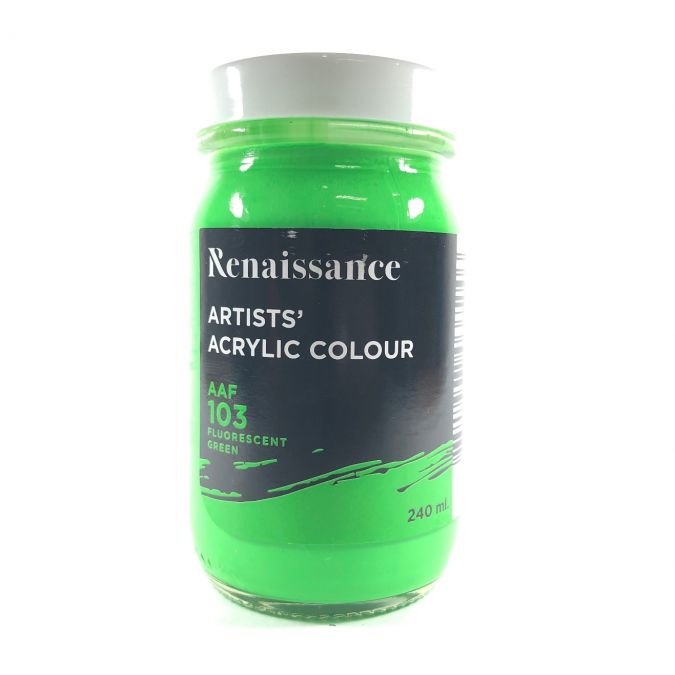 สีอะคริลิคสะท้อนแสง [Renaissance] #103 green 240 ml.