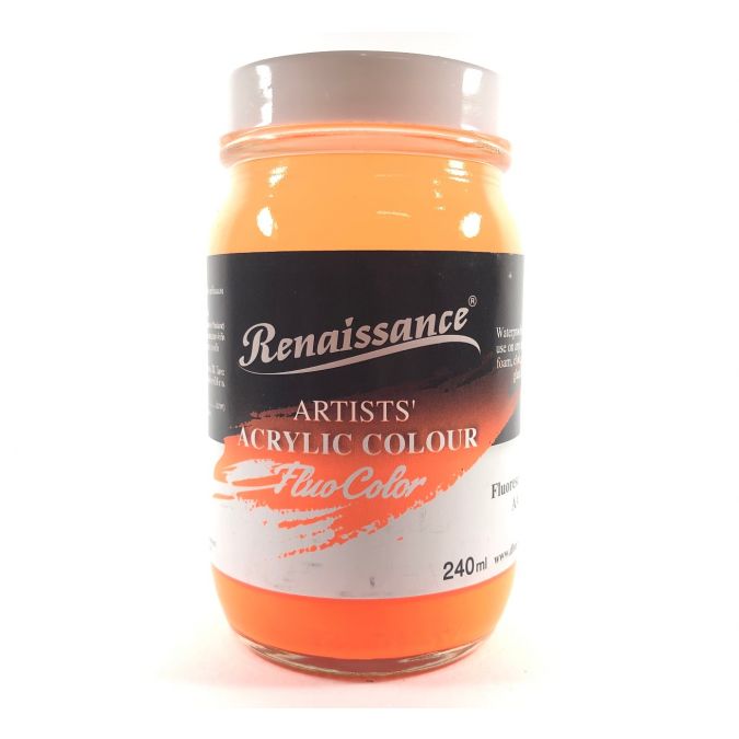 สีอะคริลิคสะท้อนแสง [Renaissance] #106 orange 240 ml. 
